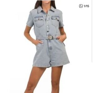 NWT Cloud Ten Denim Romper